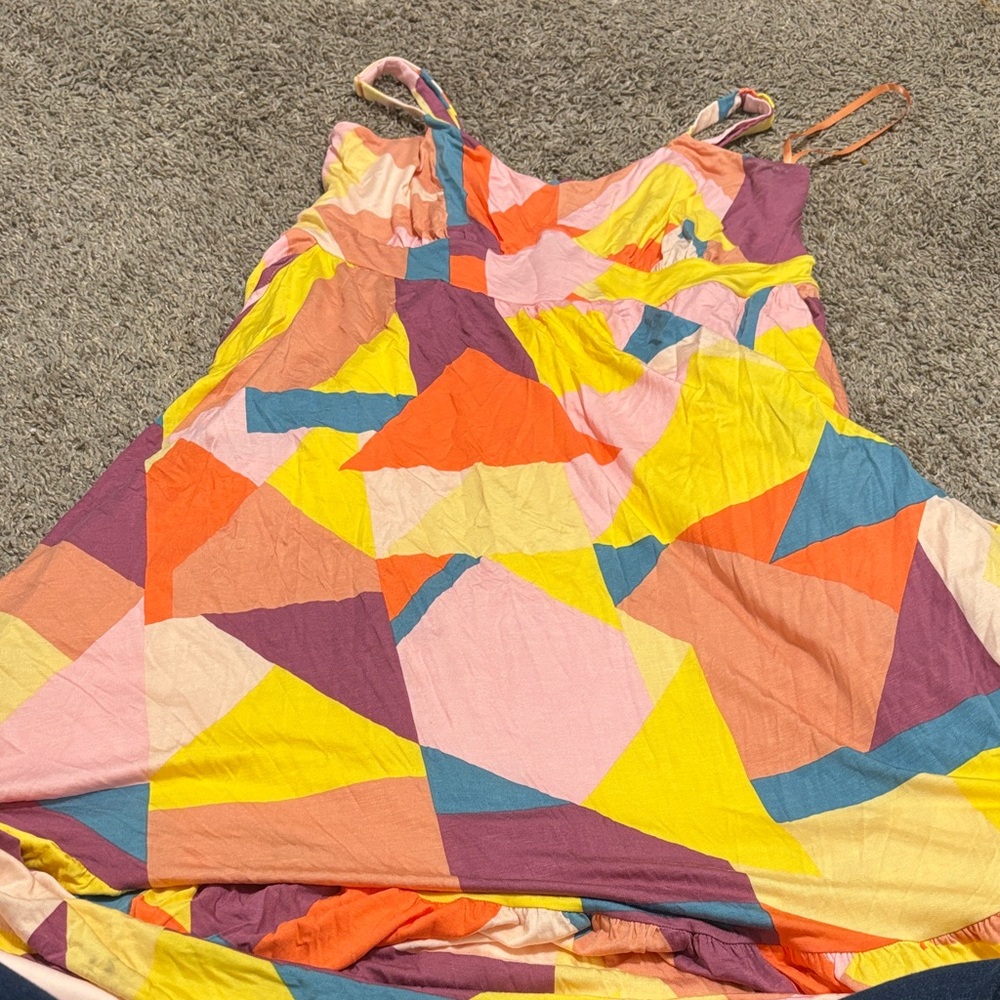 Colorful Geometric Patterned Dress